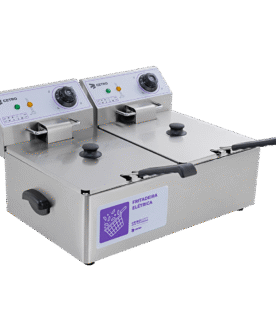 Fritadeira Elétrica com 2 Cubas 6 Litros CFFM EF-6L 2T - 220V