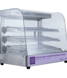 Estufa para Alimentos Elétrica em Inox com Vidro Curvo CFHM 650 - 110V
