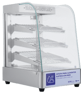 Estufa para Alimentos Elétrica em Inox com Vidro Curvo CFHM 350 - 110V