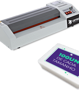 Plastificadora + 1000 Unidades (100 de cada tamanho) - 110V