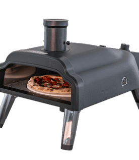 Forno de Pizza Nino a Gás ou Pellet com Pedra Redonda e Chaminé CFBM PO-350 RC GP