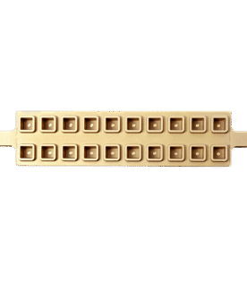Molde com 20 Cavidades em Formato Quadrado 3-3,3 g para Produção Semiautomática de Gummy - 150 unidades