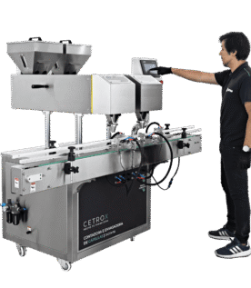Contadora e Envasadora de Cápsulas e Gummies Automática em Linha CACM CF L-16